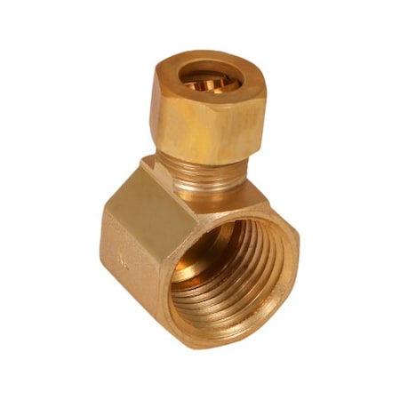 Everflow 3/8 O.D. COMP x 1/2 FIP Reducing 90 Degree Elbow Pipe Fitting, Lead Free Brass C70R-3812-NL